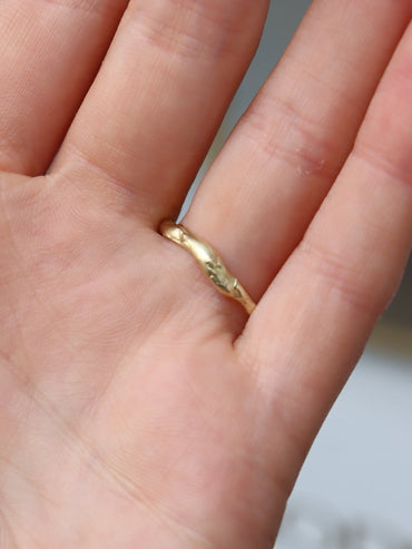 Delicate Molten Wedding Band