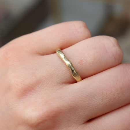 Delicate Molten Wedding Band